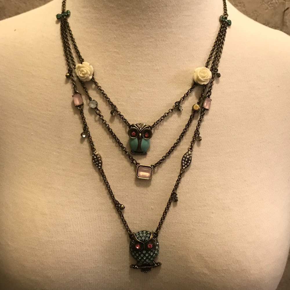 BREATHTAKING MULTI-STONE OWL 🦉 NECKLACE 📿